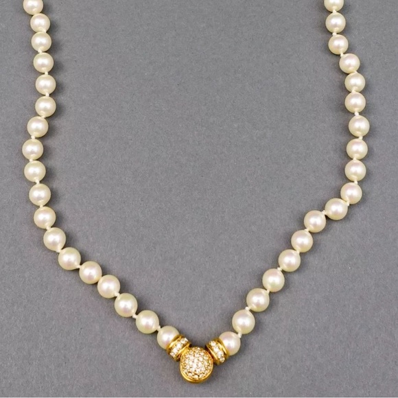 Vintage 80-90s Christian DIOR Glass Pearl Reversible Runway Necklace - Picture 14 of 14